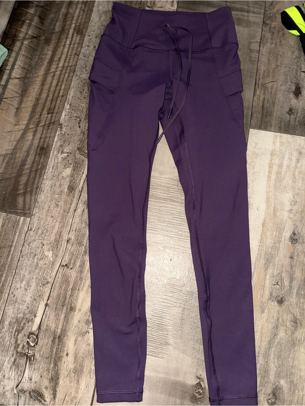 Spyder Deep Purple High-Waist Performance Leggings with Side Pockets